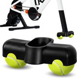 GELLDG Repose-pieds à bascule - Adaptateur de repose-pieds à bascule à clipser adapté aux vélos d'intérieur - Convient aux potences Zwift Ride - Entraîneur d'intérieur - Accessoire essentiel adapté à l'entraînement intensif - Inclut 2 balles de tennis