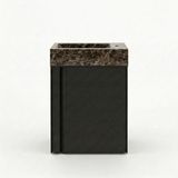 Saniclass Chaci Toiletmeubelset - 40x65cm - 1 deur - 1 kraangat - rechts - fontein dark emporador - mat zwart