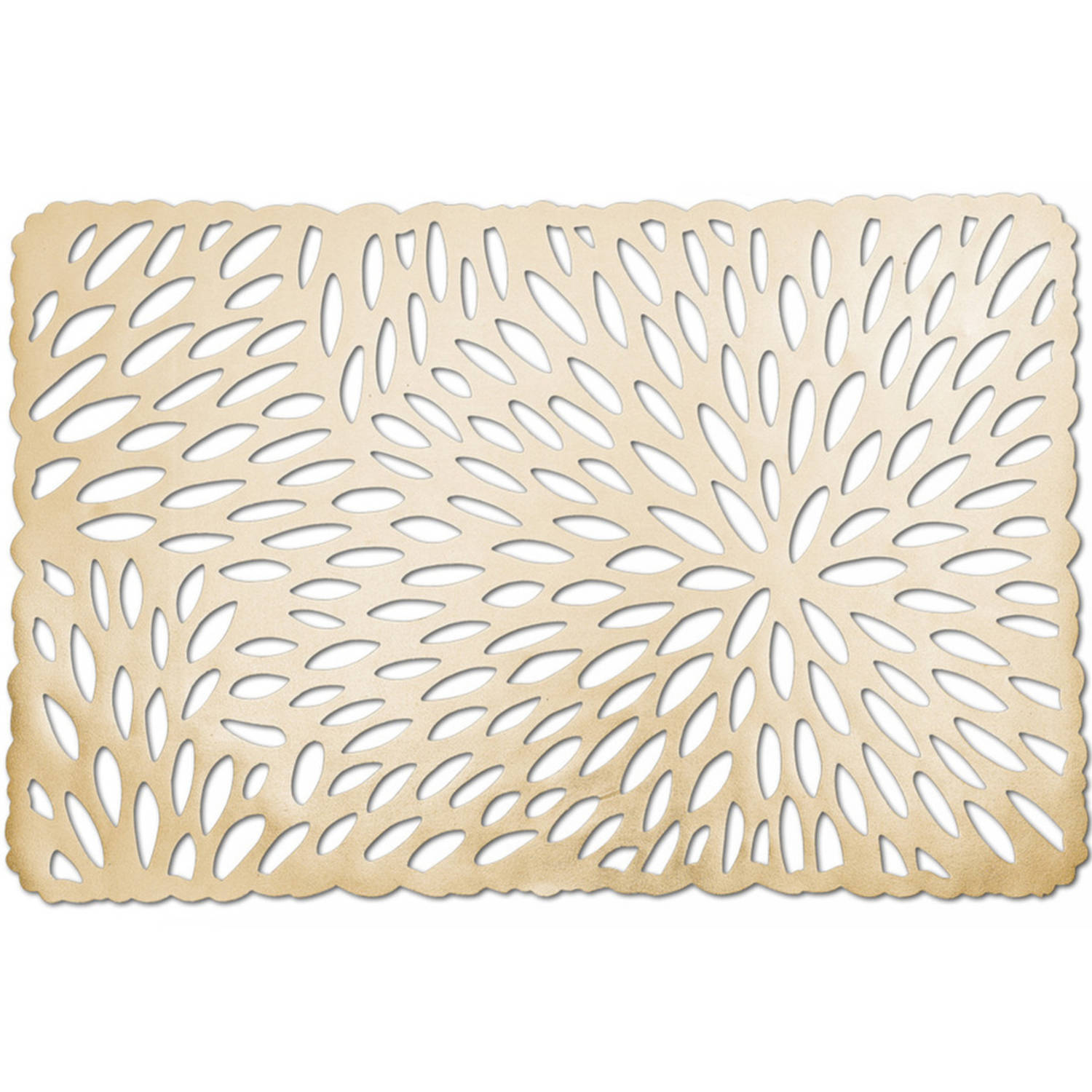 ZELLER 8x rechthoekige placemats glanzend goud 29 x 44 cm - placemats