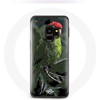 Maniacase Hoesje voor Samsung Galaxy S9 Pionus Papegaai Rood Groen