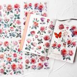 Merkloos 100x Aquarel Rozen Stickers
