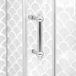 Langley Cabine de douche quart de cercle rétro avec receveur – 90 cm x 90 cm - Cadre chromé