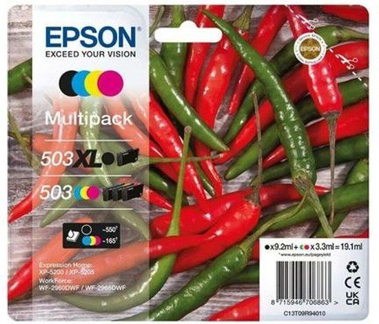 Epson 503XL Ink Cartridge - C13T09R94010 - Multicolour - XL