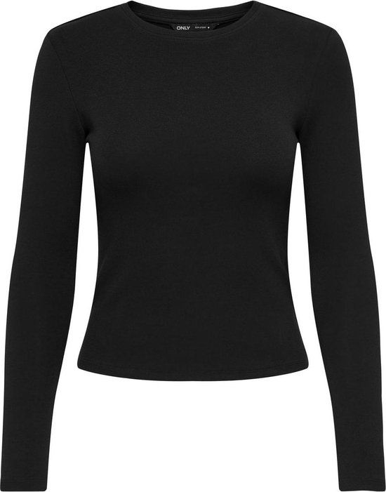 ONLY ONLRILEY O-NECK L/S TOP JRS NOOS Women's T-shirt - Black - Size M