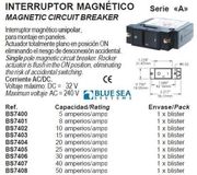Blue Sea Systems Magnetische éénpolige Ac/dc-stroomonderbreker 5a Zwart