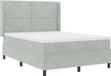 vidaXL Boxspring Bed met Matras Lichtgrijs 140 x 200 cm Fluweel