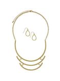 Ketting Icecat Ketting set met gehamerde strepen