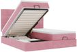 vidaXL lit plateforme avec matelas et LED 160x200cm velours rose