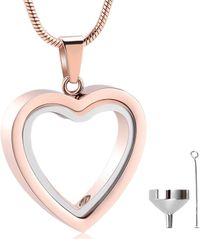 Hemelwinkel Luxe Ashanger - met Ketting (55 cm) - Voor As, Haren of Parfum - Assieraad - As Ketting - Gedenksieraad - Urn - As Hanger - Incl. As vuller en Opbergzakje - Open Rosé