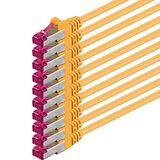 1aTTack.de CAT6a Netwerkkabel S-FTP 3,0 m Geel (10 stuks)