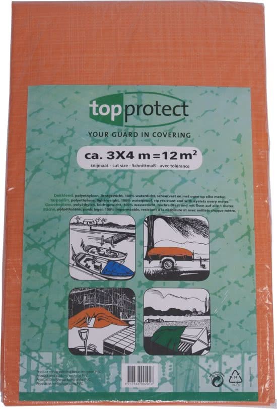 TOPPROTECT Topprotect Afdekfolie oranje 3x4mtr