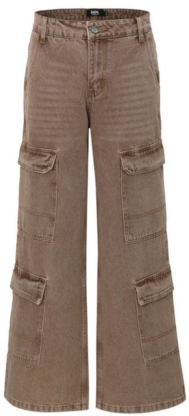 Forplay Washed Multi-Pocket Cargobroek Dames Cargobroek - bruin - W34L32