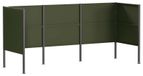 Syfax Afvalcontainer Scherm Olijfgroen Staal 249 x 85 x 113 cm