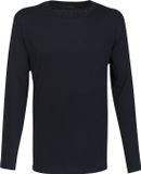 Schiesser Heren Pyjamashirt Lange Mouw Donkerblauw Katoen