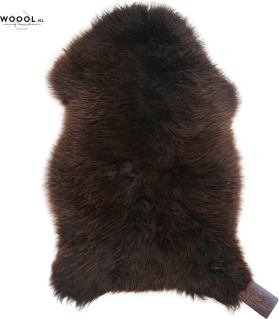 WOOOL Schapenvacht Bruin XL 115cm ECO+ en 100% Echt Wol - Bruine Schapenvacht Vloerkleed