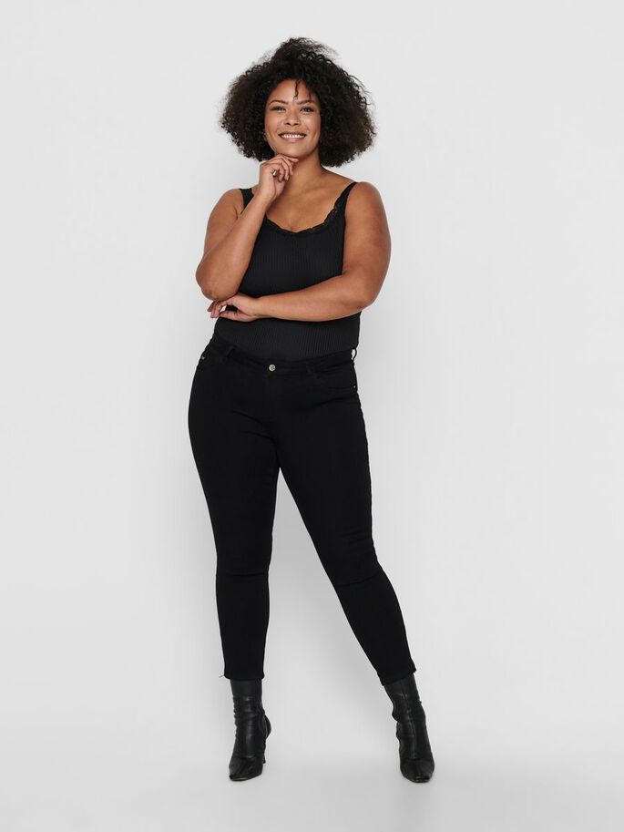 ONLY Karla Skinny Jeans - Women - Black - Size 50