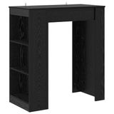 vidaXL Bartafel - 95 x 47 x 103,5 cm - Bewerkt hout - Zwart eiken
