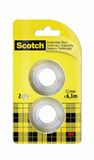 Scotch 136R2 - Dubbelzijdige tape - 6.3 m x 12 mm - Transparant - 2 stuks