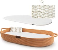 Yunioo Aankleedkussen XL 80cm | Brick | Verschoonmand met Matras en Verschoonmatje