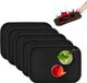 Merkloos Relaxdays Horeca Dienblad - Set van 5 - Antislip - Rechthoekig - 35 x 25 cm - Zwart