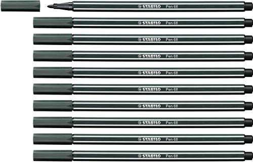 Stabilo Pen 68 - 10 stuks - aarde groen