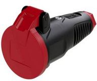 PCE 2412-srw Koppeling met randaarde Rubber, Kunststof 230 V Zwart, Rood IP54