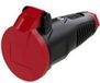 PCE 2412-srw Koppeling met randaarde Rubber, Kunststof 230 V Zwart, Rood IP54