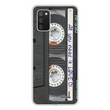 Evetane Beschermhoes compatibel met Samsung Galaxy A02S, zacht, siliconen, robuust, ultradun, transparant, cassettemotief
