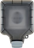 SCHWAIGER Buitenstopcontact, opbouw, outdoor stopcontact, weerbestendige afdekking, IP66, hoekstekker, kliksluiting, uv-bestendig, weerbestendig, tuinstopcontact