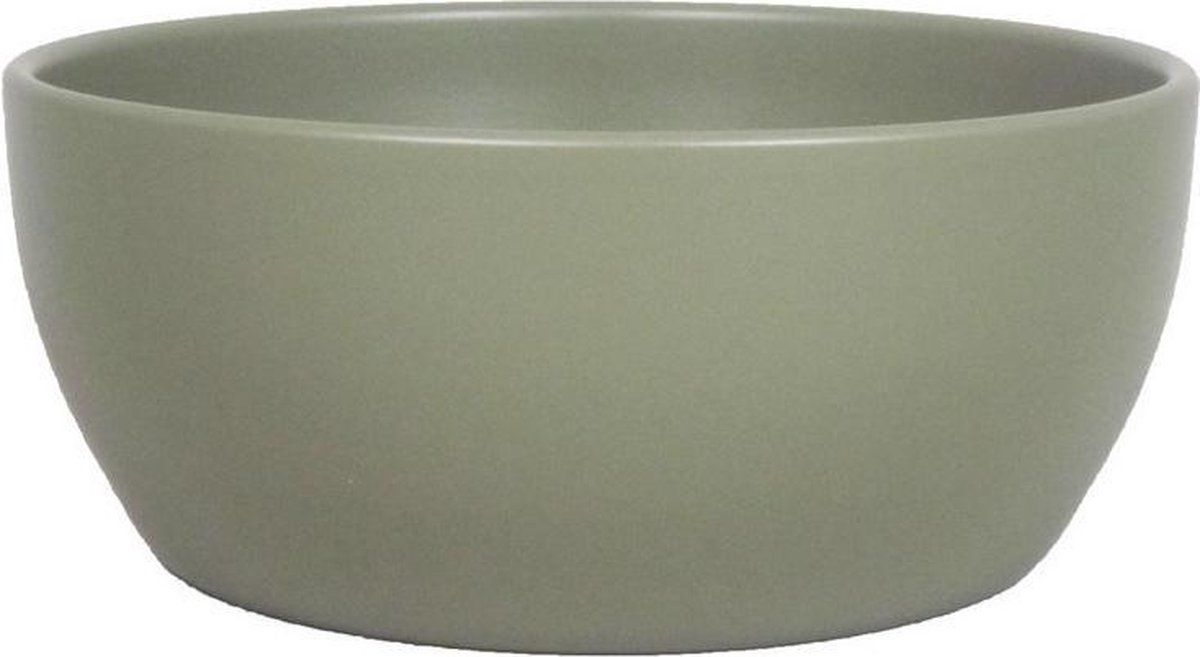 Floran Bloempot schaal mat dennen groen keramiek H9.5 x D22.5 cm