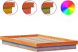 vidaXL Bedframe met LED-verlichting grenenhout wasbruin 120x200 cm