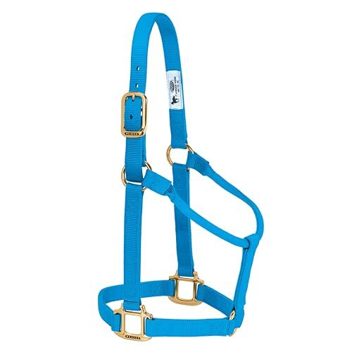 Weaver Leather Original Non-Adjustable Halter (Hurricane Blue, Average Horse/Yearling Draft)