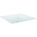 Maison Exclusive - Table de table blanche 80x80 cm verre trempé 6 mm design marbre