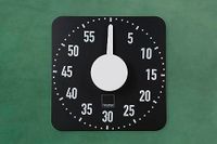 TimeTEX Bord-tijdsperiode klok automatisch magnetisch. 19x19 cm
