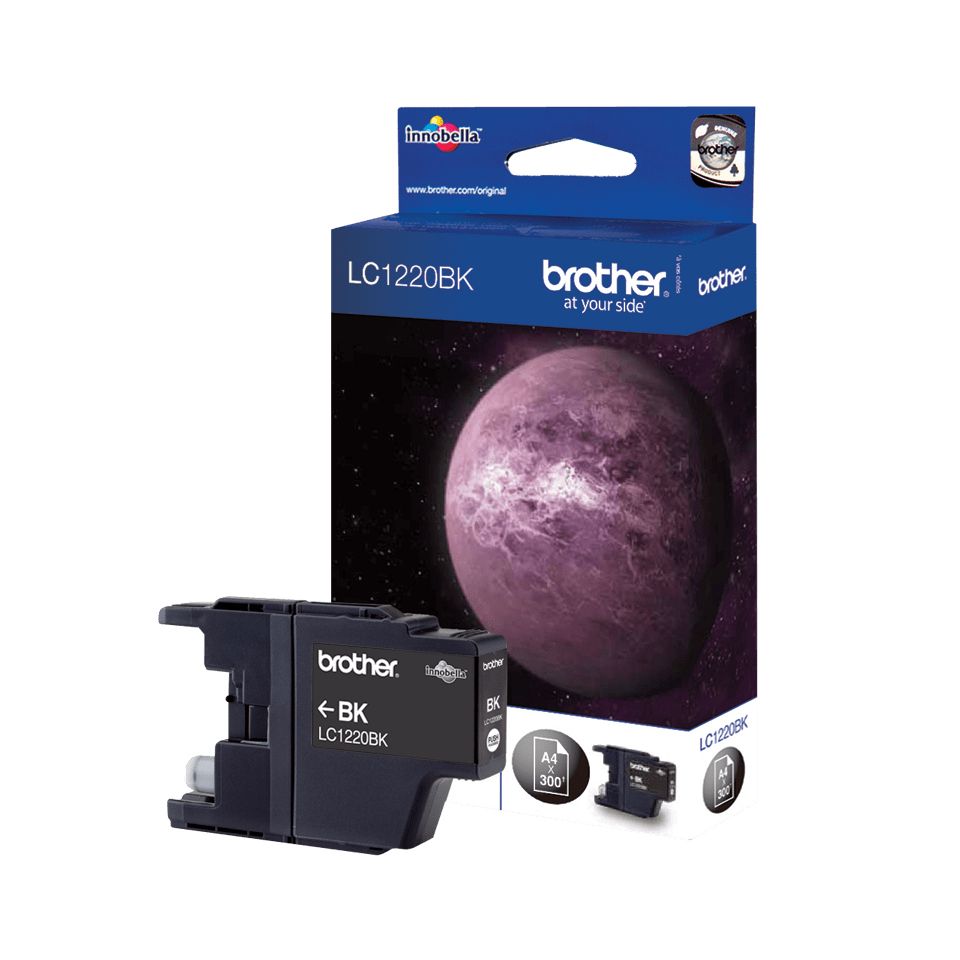 Brother LC-1220BK Black Ink Cartridge - Original - 1-Pack