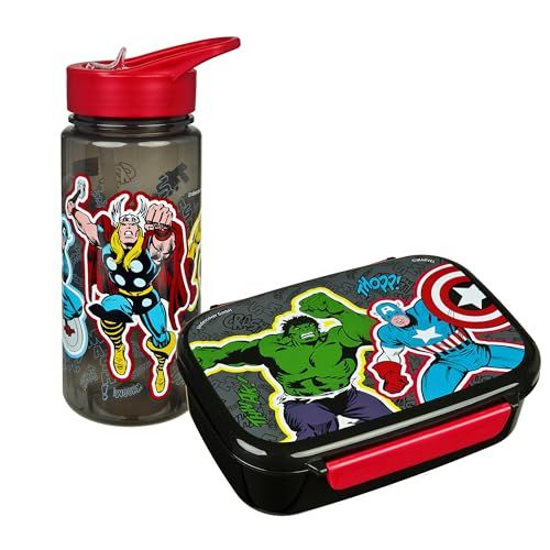 Undercover Scooli Avengers Snackbox + Drinkfles Set