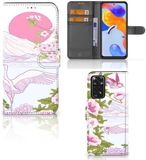 B2Ctelecom Boekhoesje voor Xiaomi Redmi Note 11 Pro 5G/4G Telefoonhoesje met Pasjes Bird Standing