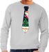 Bellatio Decorations Foute kersttrui - sweater - met stropdas in kerst print - grijs - voor heren XL