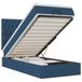 VidaXL Ottoman bed with mattress blue fabric 90x190cm