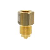 RIEGLER 102631-257.27 Manometer aansluitnippel, messing, G 1/2 mof, G 3/8 kegels, 1 stuk