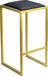 FERRO Tabouret de bar 64 cm, doré - Eco - Tabouret de bar moderne en métal sans dossier, style loft, avec assise rembourrée