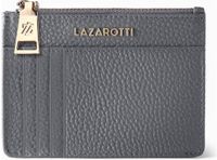 Lazarotti Bologna Leren sleutelhanger Kaarthouder leer 11,5 cm met air tag compartiment - grey