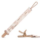Baboo Textile Soother Holder Clips voor fopspenen 1 st