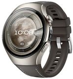 By Qubix Qubix - Hybride leer & siliconen band 'True Fit' - Donkergrijs - geschikt voor Huawei Watch 5 - 42mm
