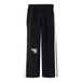 NAME IT KIDS gestreepte joggingbroek met tekst en borduursels - zwart