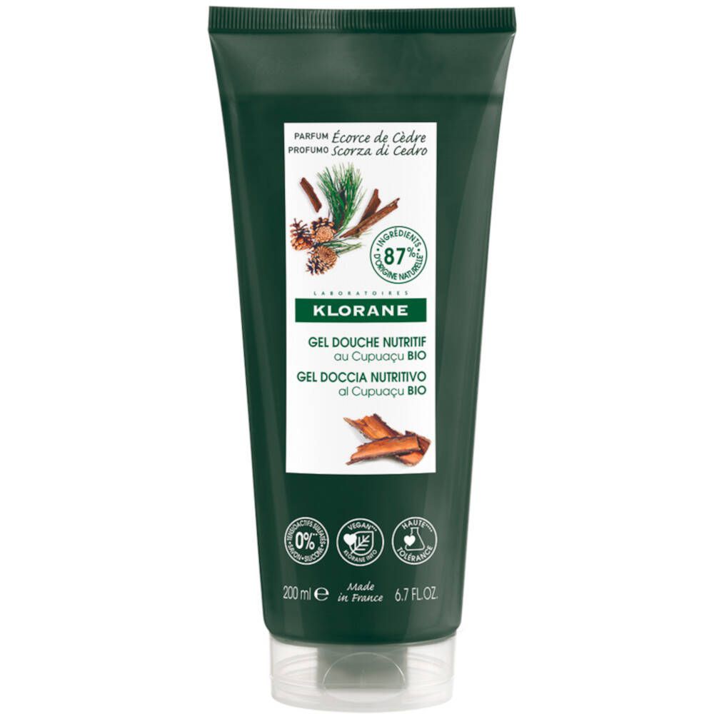 Klorane Écorze de Cèdre Nourishing Shower Gel with Organic Cupuaçu Butter 200 ml
