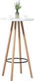 CLP Livia statafel - Bartafel - Partytafel - Rond - natura/wit