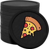 CombiCraft pizza consumptiemunten zwart - Ø29mm enkelzijdig bedrukt - 100 stuks