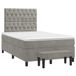 Maison Exclusive - Sommier à lattes de lit et matelas gris clair 120x190cm velours