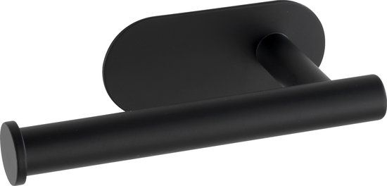 WENKO Orea Toiletrolhouder - Zwart Mat - RVS - Turbo-Loc - Zonder Boren